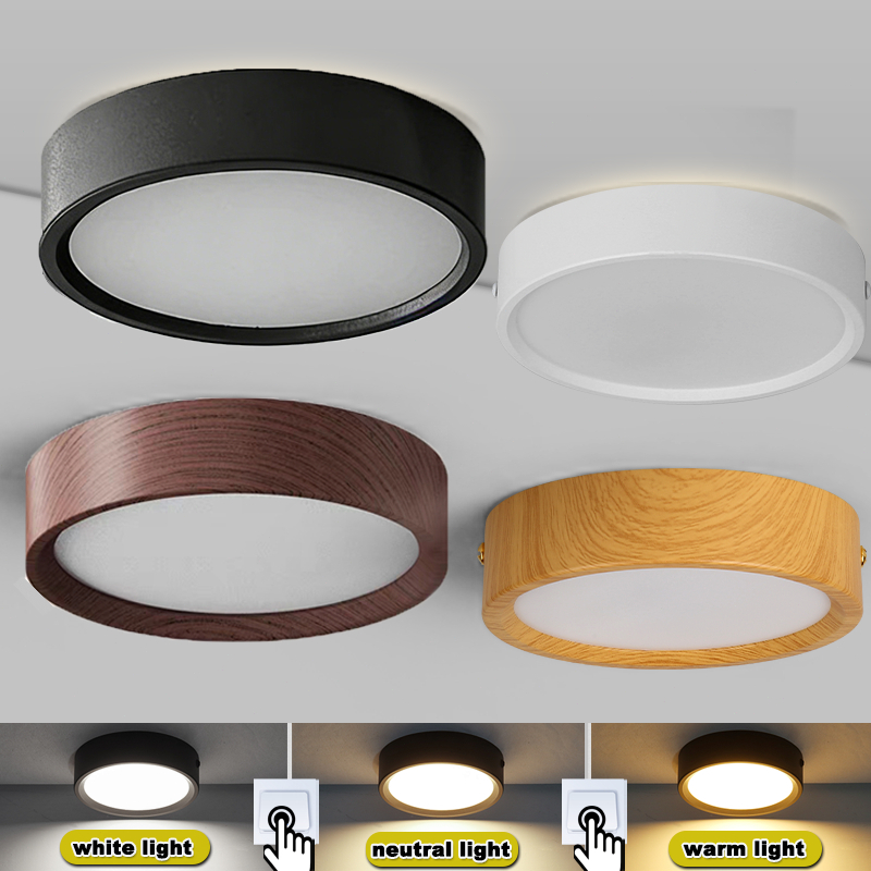 LED ดาวน์ไลท์ โคมไฟดาวน์ไลท์ โคมไฟเพดาน 3 สี โคมไฟ โกลเด้น ดาวไลท์ ห้องนั่งเล่น ห้องนอน ไฟติดเพดาน
