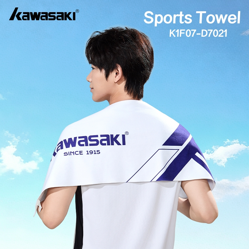 ผ้าขนหนูกีฬา Kawasaki ทำจากเส้นใยละเอียดพิเศษ มีคุณสมบัติดูดซับเหงื่อและแห้งไว เหมาะสำหรับการเล่นกีฬา เช่น แบดมินตันและบาสเกตบอล