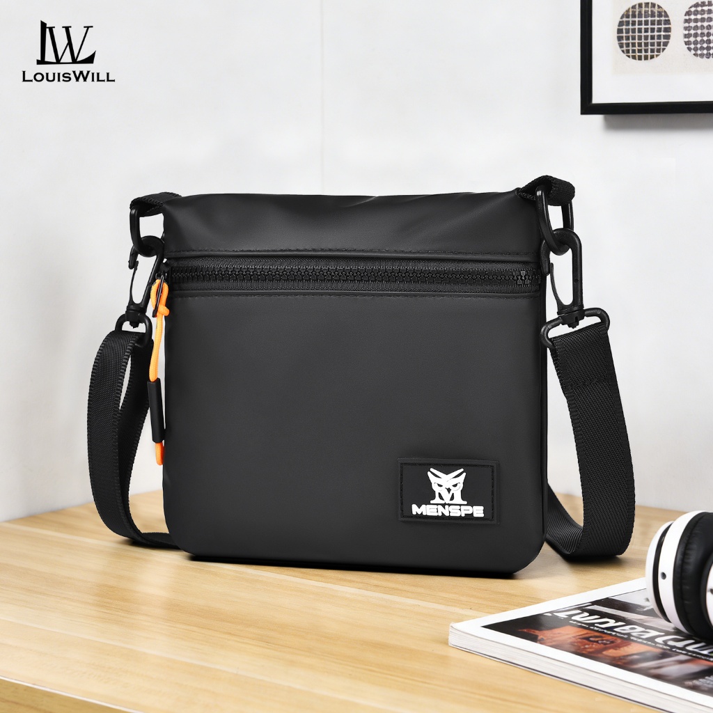 หลุยส์วิลล์ มินิกระเป๋าสะพายผู้ชาย ค โรสบอดี กระเป๋าฟิล์มกันน้ํากระเป๋ากีฬากระเป๋าสบายๆกระเป๋าถนนกระเป๋าโทรศัพท์กระเป๋า ผู้สื่อสาร