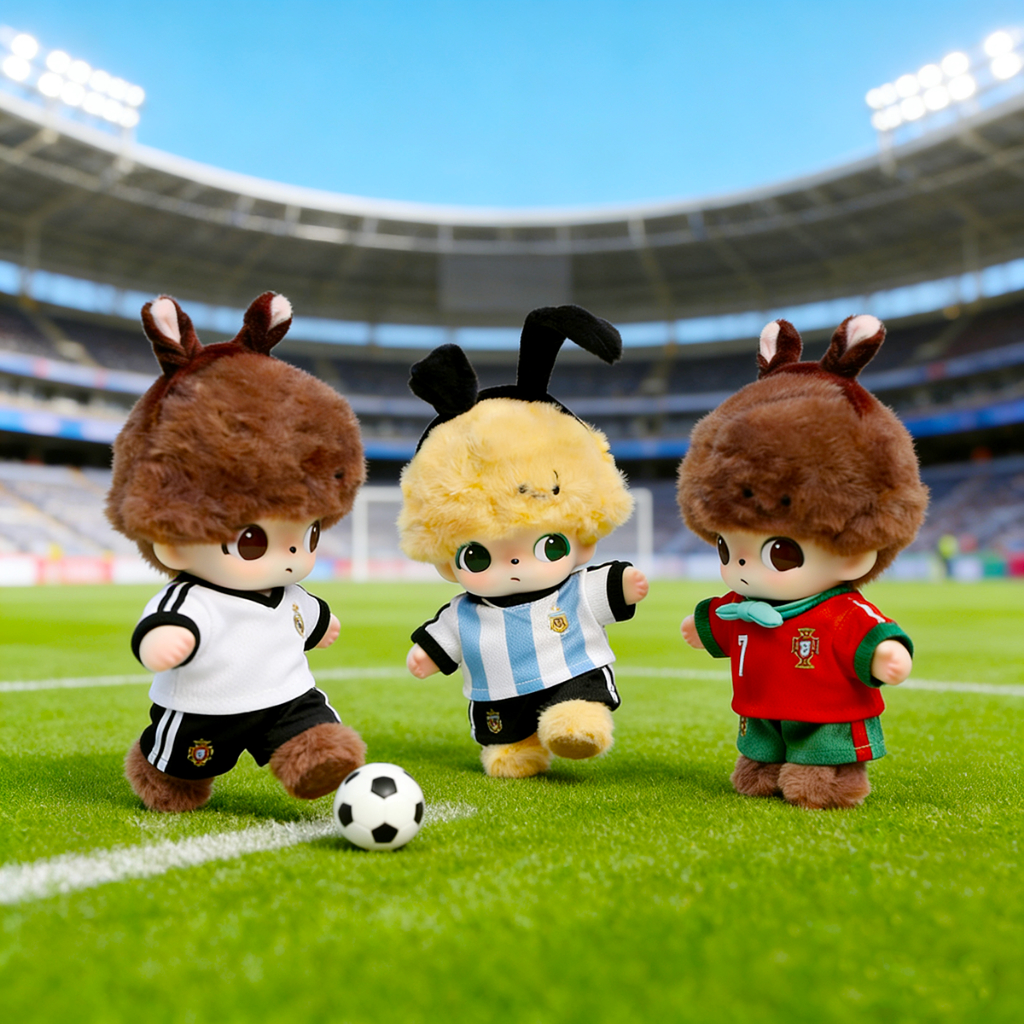 ชุดตุ๊กตา Dimoo world, ชุดเสื้อฟุตบอลตุ๊กตา 10/7 ฟุตบอลโลก 2026 สไตล์เมสซี่/โรนัลโด้ สำหรับตุ๊กตา
