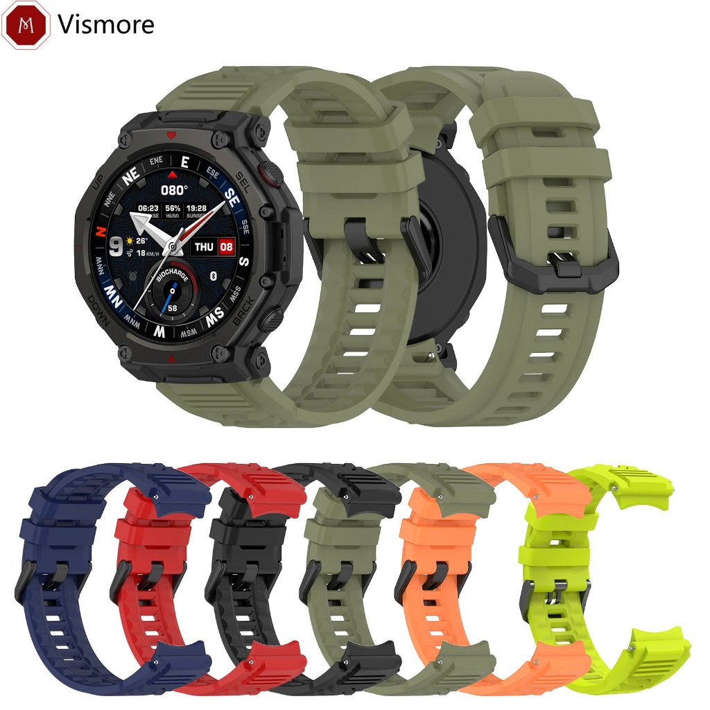 สายรัดซิลิโคนสําหรับ Huami Amazfit T-Rex 3 PRO / T-Rex3 PRO สายรัดข้อมือกีฬาทดแทน