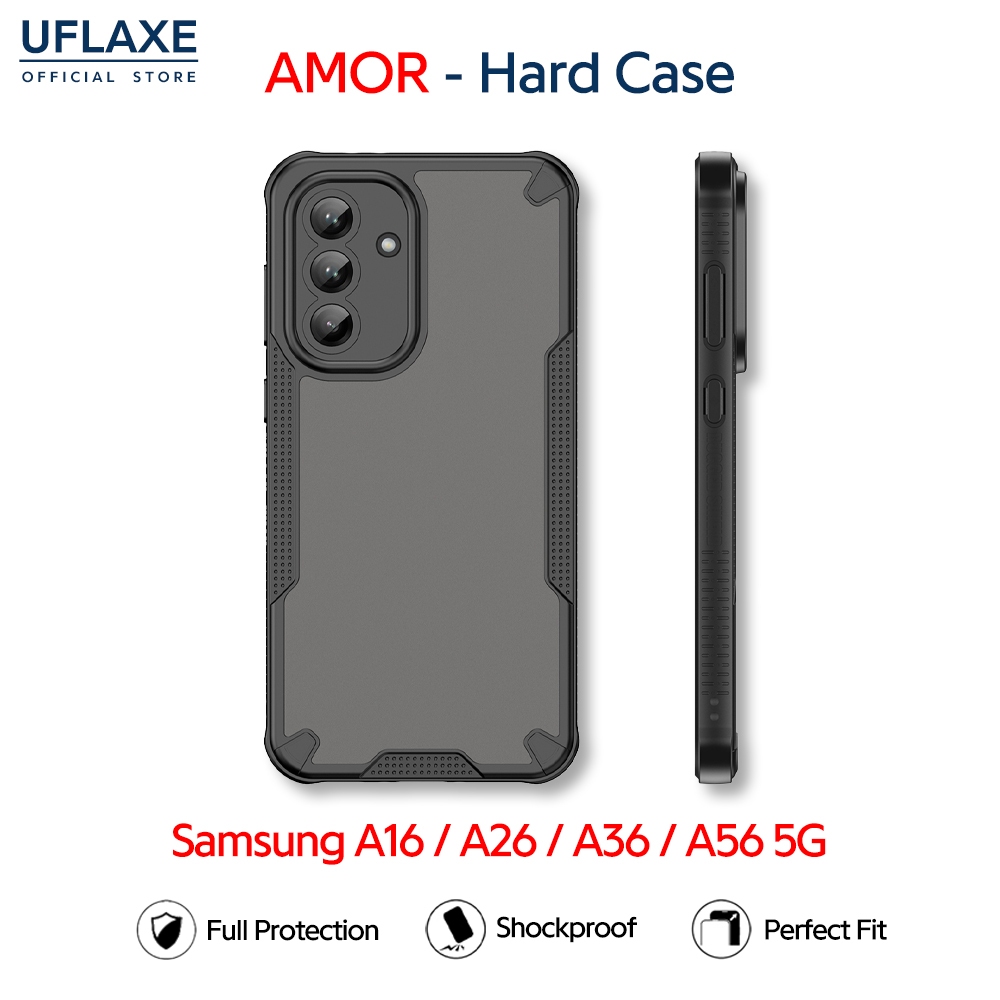 UFLAXE AMOR - เคส Samsung Galaxy A56 / A16 / A26 / A36 5G - เคสแข็งกันกระแทกด้าน เคสโทรศัพท์กันรอยนิ้วมือการปกป้องเต็มรูปแบบ