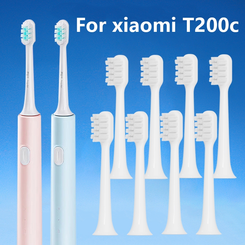 12 ชิ้นหัวแปรงสีฟันสําหรับ Xiaomi Mijia T200 T200C MES606 Mi สมาร์ทแปรงสีฟันไฟฟ้าเปลี่ยนขนแปรงนุ่มหัวฉีด