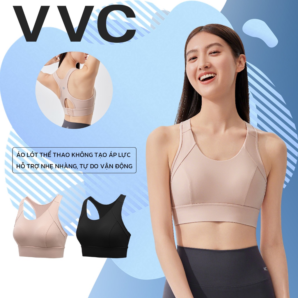 VVC เสื้อเกาะอกออกกำลังกายผู้หญิง มีแผ่นอกใน สำหรับโยคะ
