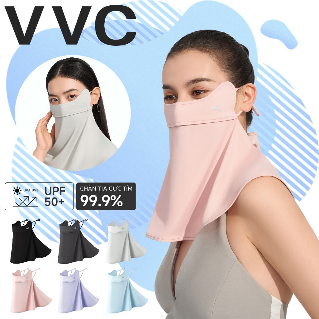 【TH Delivery】VVC หน้ากากกันแดดผู้หญิง ปกป้องรอบดวงตาและคอ สำหรับขี่จักรยานและท่องเที่ยว UPF50+ UV99.
