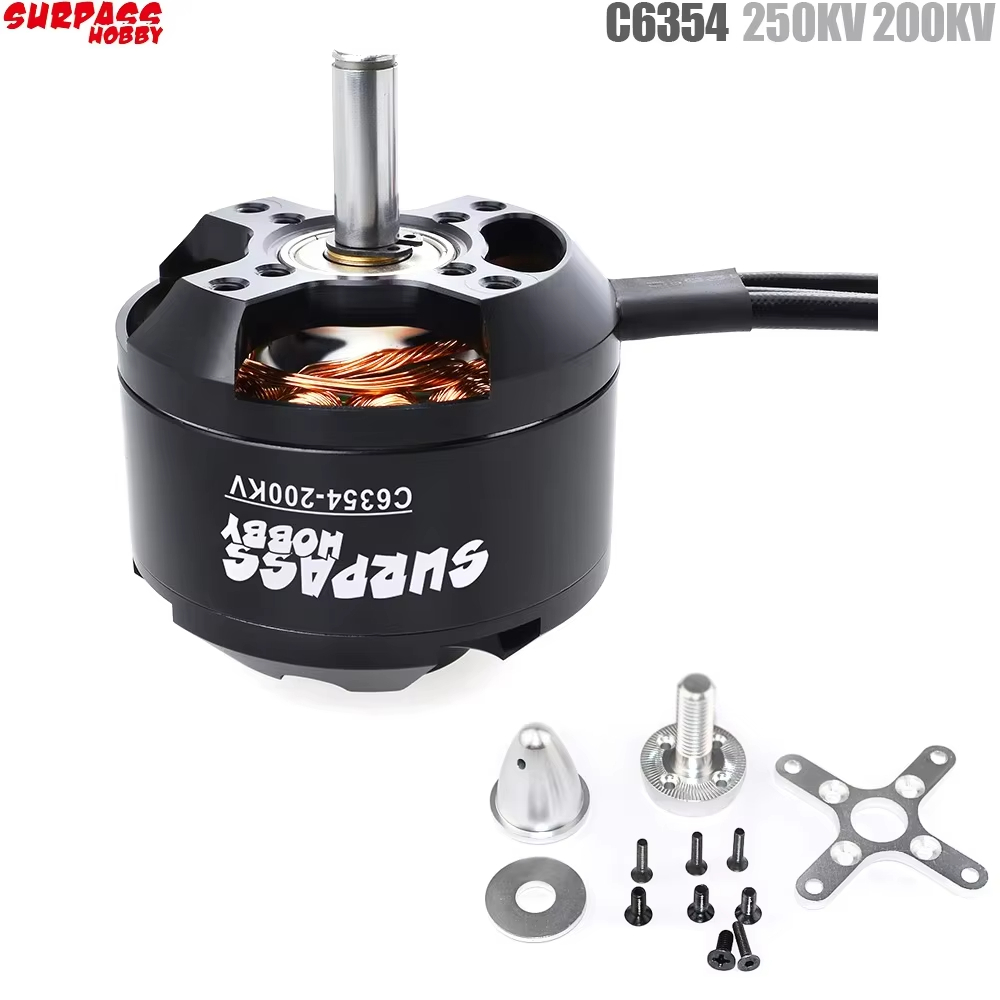 SURPASS HOBBY C6354 6354 250KV 200KV มอเตอร์ไร้แปรงสําหรับ RC เครื่องบินเครื่องร่อนปีกคงที่เครื่องบิ
