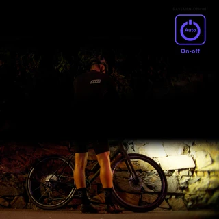 RAVEMEN FR1100 ไฟหน้าจักรยาน 1100lm ไฟ LED จักรยาน IPX4 กันน้ําอัตโนมัติเปิด/ปิด Garmin Mount