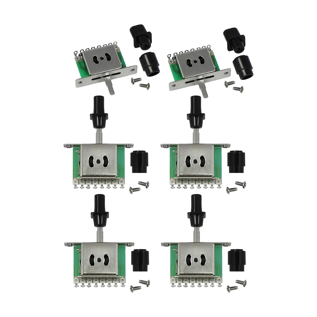 FLEOR 6PCS 3 Way Toggle Switch Guitar Pickup Selector Switch 2 เคล็ดลับสําหรับชิ้นส่วนกีตาร์ไฟฟ้า
