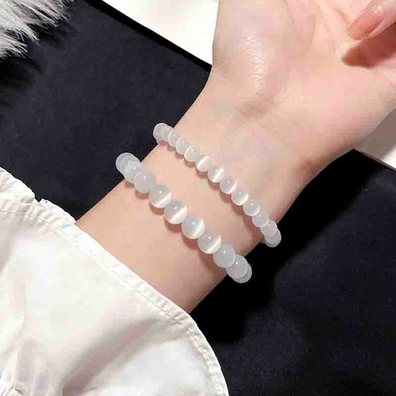 Seleniteสร้อยข้อมือเซเลนส์ไนท์ แท้ธรรมชาติ ขนาด 8 และ 10 มม. เพื่อการทำสมาธิและเสริมพลังงาน ราคา ถูกที่สุด ดีลบีเคเค แกลเลอรีภาพที่ 6