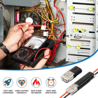 [🇹🇭⚡12hจัดส่ง] 20 ชิ้นขั้วต่อสายไฟ 5 รูปแบบโดยตรง Plug-in & T-Type Quick Splice, No-solder No-peel กันน้ําล็อคสาย Clamps สําหรับรถยนต์และบ้านสายไฟ (ฟรีเครื่องมือ)