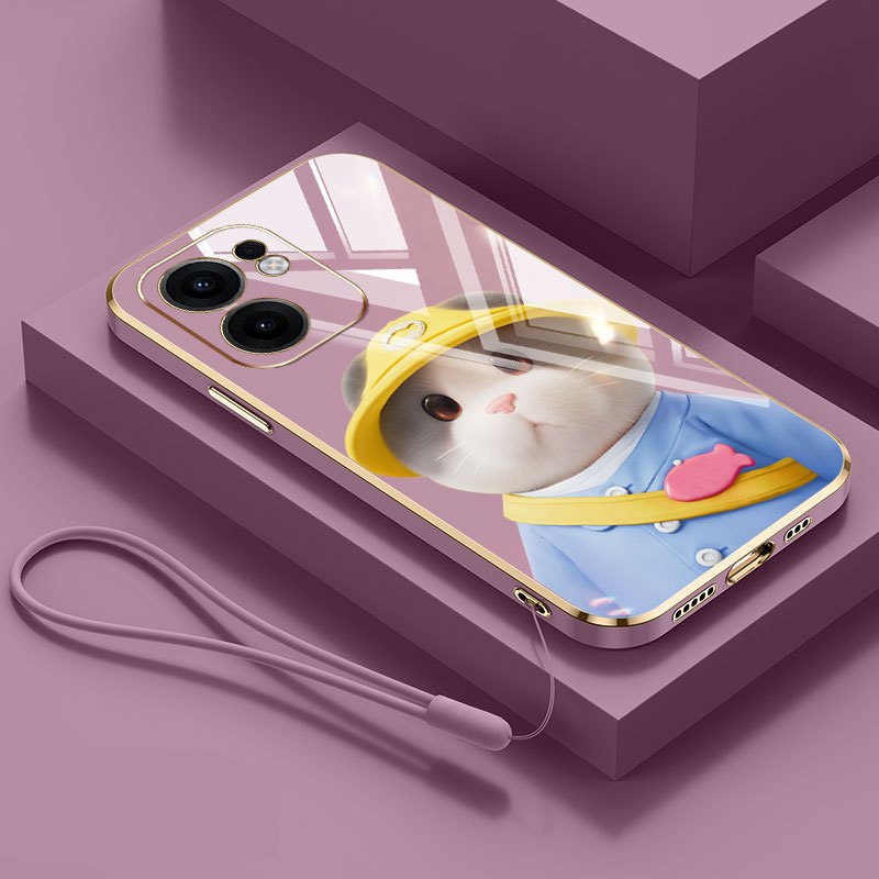 VRQR สําหรับ Oppo Reno 15 5G Reno15 F Reno15 Pro 5G 15F คู่แมวและสุนัขฟรีเชือกแขวนกันกระแทกเคสโทรศัพ