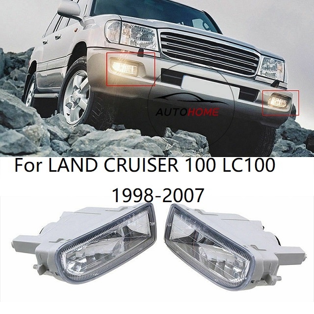 (1 คู่) กันชนด้านหน้าหมอกโคมไฟขับรถโคมไฟสําหรับTOYOTA LAND CRUISER 100 LC100 4700 1998-2007 UZJ100 F