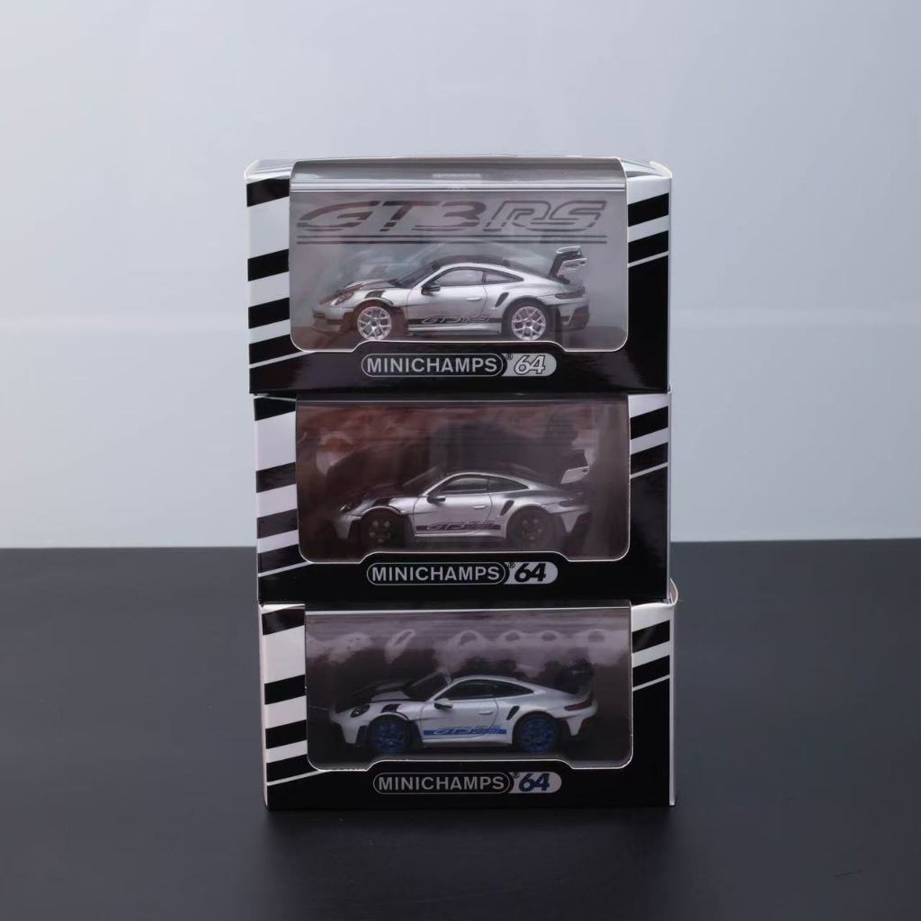 พร้อมสต็อก จัดส่งทันที Mini Cut Alloy 1: 64 Porsche 911GT3RS 3 ตัวเลือก