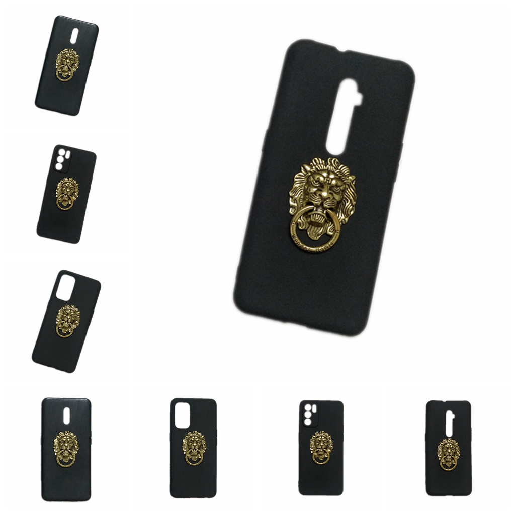 สําหรับ OPPO Reno 10X Zoom 7Z 8Z Ace Z F T A 2F 2Z 3 4G 5G 4 5 Pro Lite 6 6Z 7 8 8T 10 Plus 11 11F 12 12F Reno3 Reno4 Reno5 Reno6 Reno7 Reno8 Reno10 Reno11 Reno12 Reno9 9 9A 7A 3A 5A Japanese Version 3D Lion Head แหวนนิ้วมือ Stand Holder Soft TPU Case