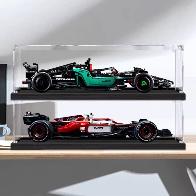 70CM กล่องฝุ่นอะคริลิกโปร่งใส, 42171 42141 42206 42207 โมเดลรถแข่ง Mercedes F1 กล่องฝุ่นบล็อก