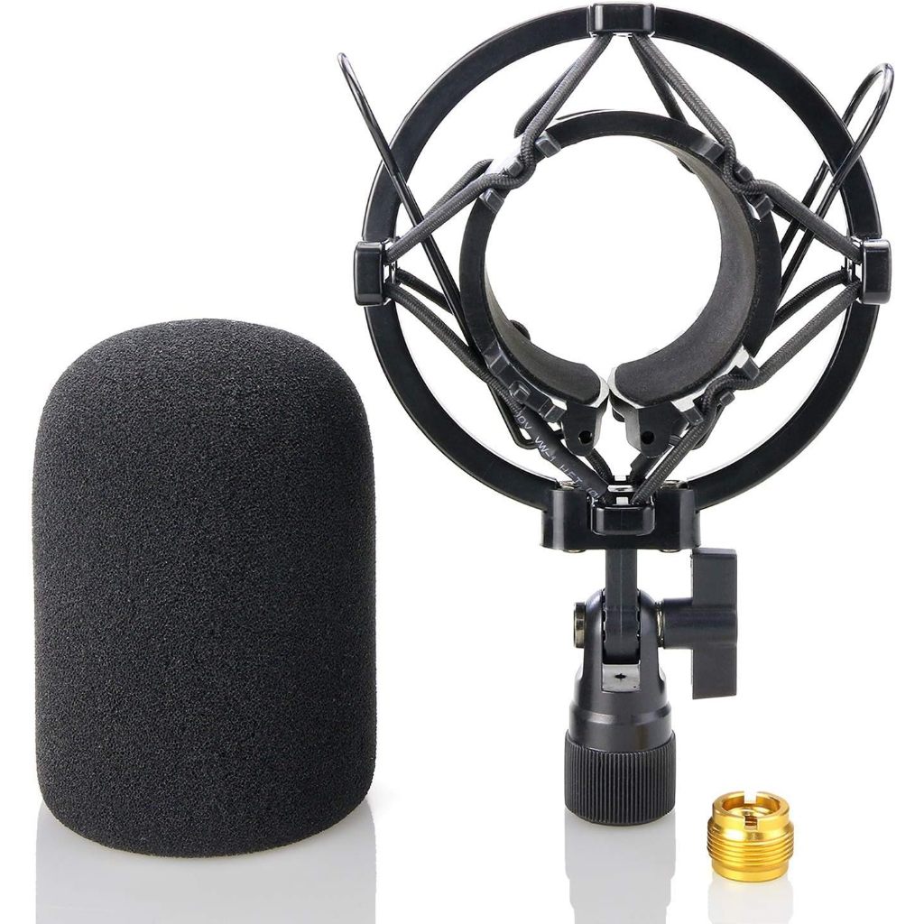 AT2020 Shock Mount พร้อม Pop Filter กระจก, Shock Mount สําหรับ Audio Technica AT2020 AT2035 AT4040 A