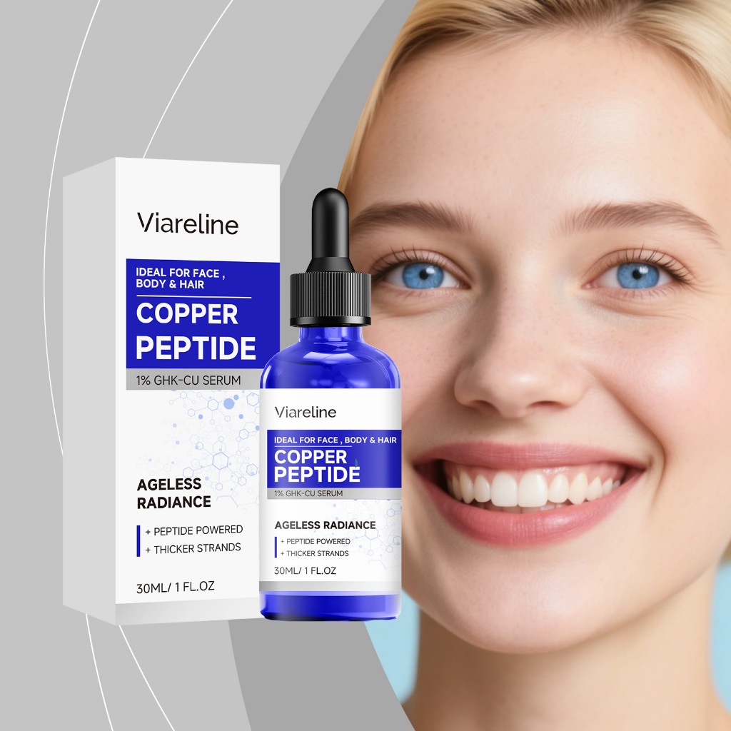 30ml GHK Copper Peptide Facial Serum - 1% GHK-Cu Peptide Serum for Face, Body & Hair