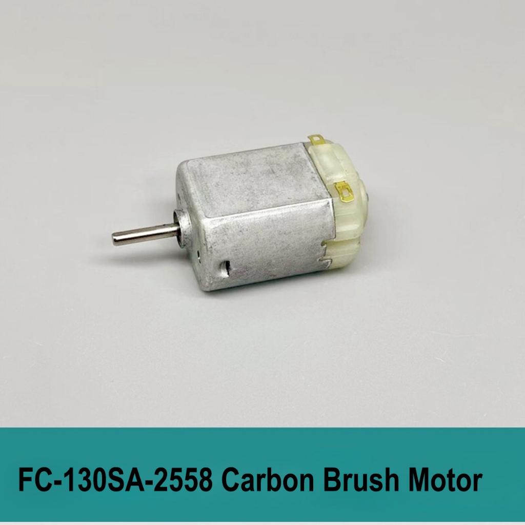Mini FC-130SA-2558 มอเตอร์ DC 1.5V 3V 3.7V 2,000RPM แปรงคาร์บอนความเร็วสูงแรงบิดสูง DIY ของเล่นสี่ล้ออุปกรณ์เสริม
