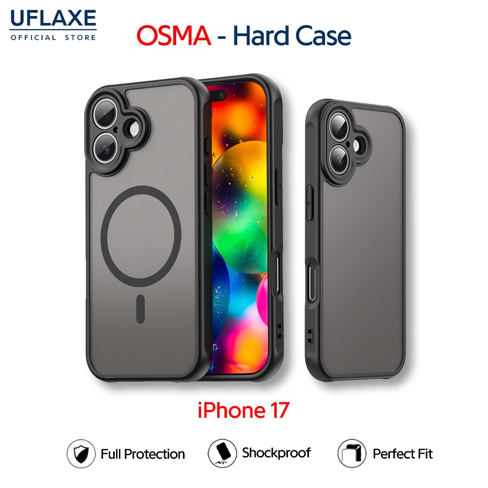 UFLAXE OSMA - เคส Apple iPhone 17 - เคสแข็งกันกระแทก เคสโทรศัพท์ด้านป้องกันรอยนิ้วมือการปกป้องเต็มรูปแบบ