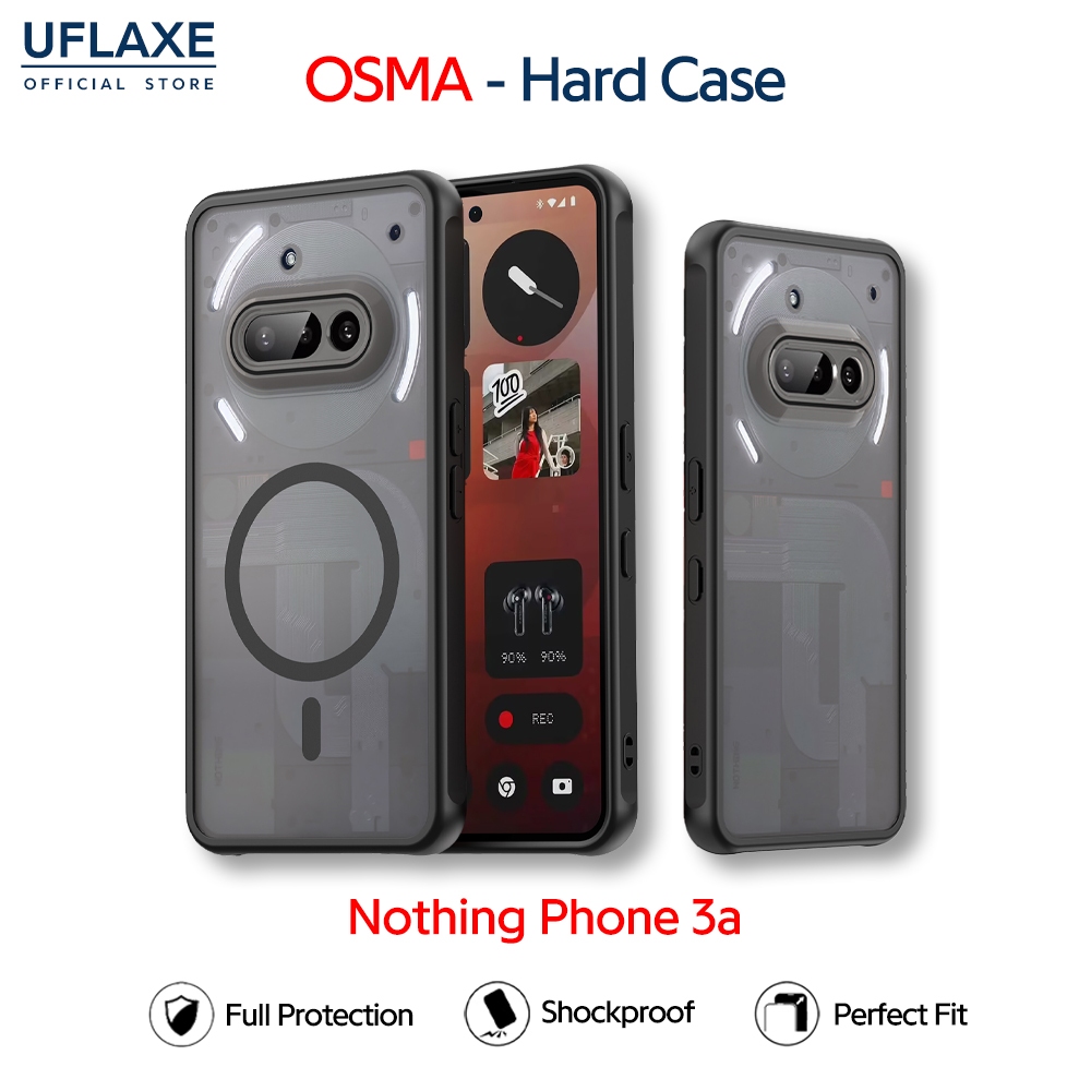 UFLAXE OSMA - เคส Nothing Phone 3a - เคสแข็งกันกระแทก เคสโทรศัพท์ด้านป้องกันรอยนิ้วมือการปกป้องเต็มรูปแบบ