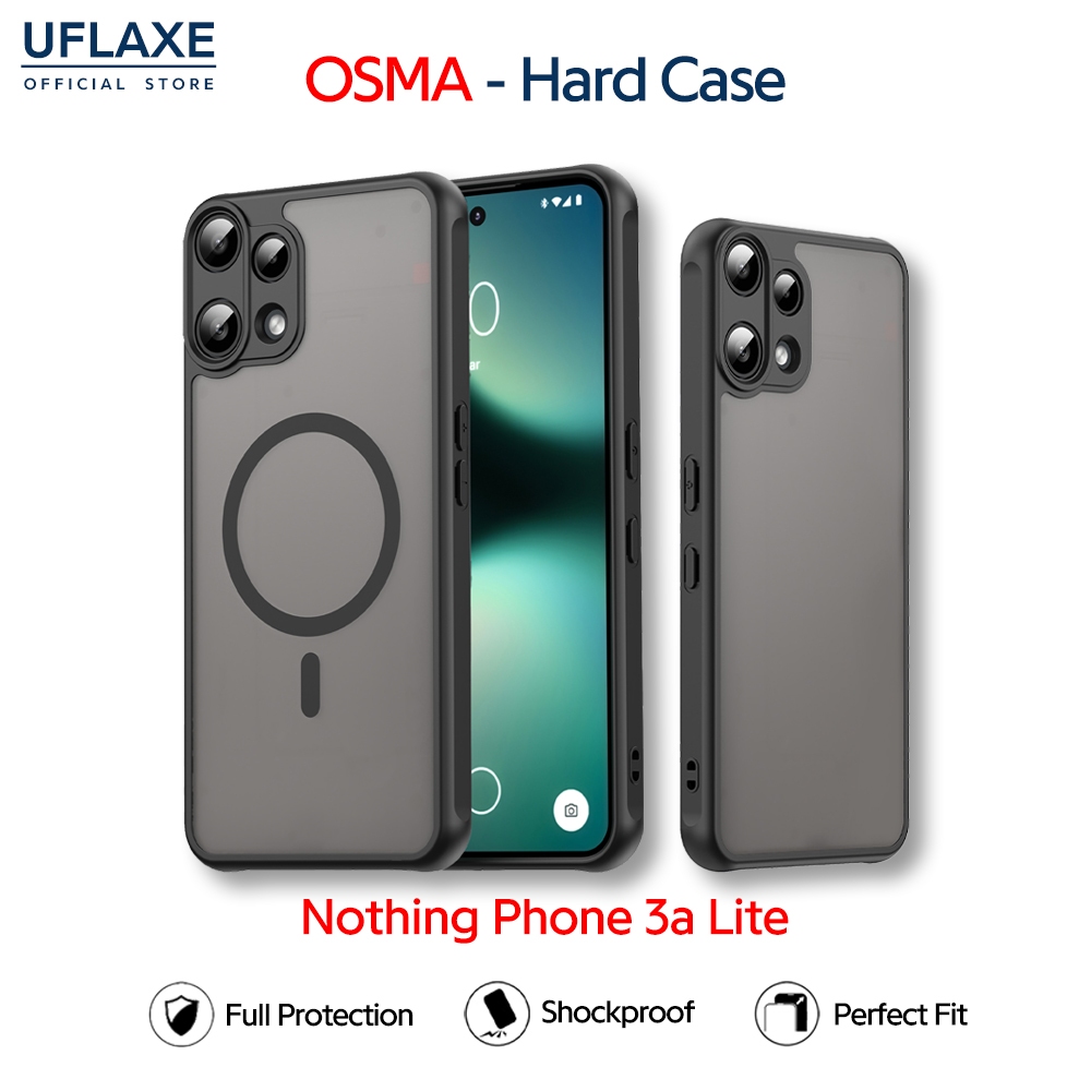 UFLAXE OSMA - เคส Nothing Phone 3a Lite - เคสแข็งกันกระแทก เคสโทรศัพท์ด้านป้องกันรอยนิ้วมือการปกป้องเต็มรูปแบบ