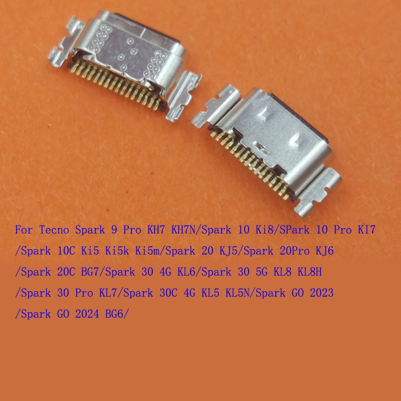 10-100Pcs ปลั๊ก Usb สําหรับ Infinix Tecno Spark 9 Pro 10C 10 20 20C 30 30C GO 2023 2024 ชาร์จประเภท 