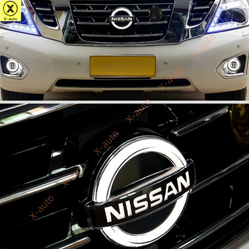 รถแบบไดนามิกภาพเคลื่อนไหวไหลแสง LED ตราสัญลักษณ์โลโก้ใช้งานร่วมกับ Nissan PATROL, TEANA / ALTIMA - Dynamic Front Grille โลโก้ความสว่าง