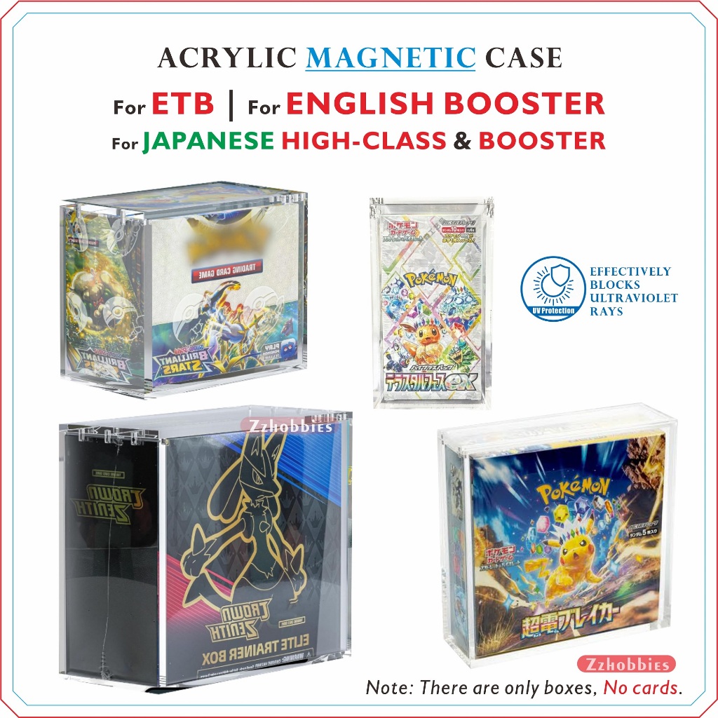 1PC Acrylic Magnetic Case For ETB / English Booster / Japanese Small Booster / Japanese Booster 5mm 