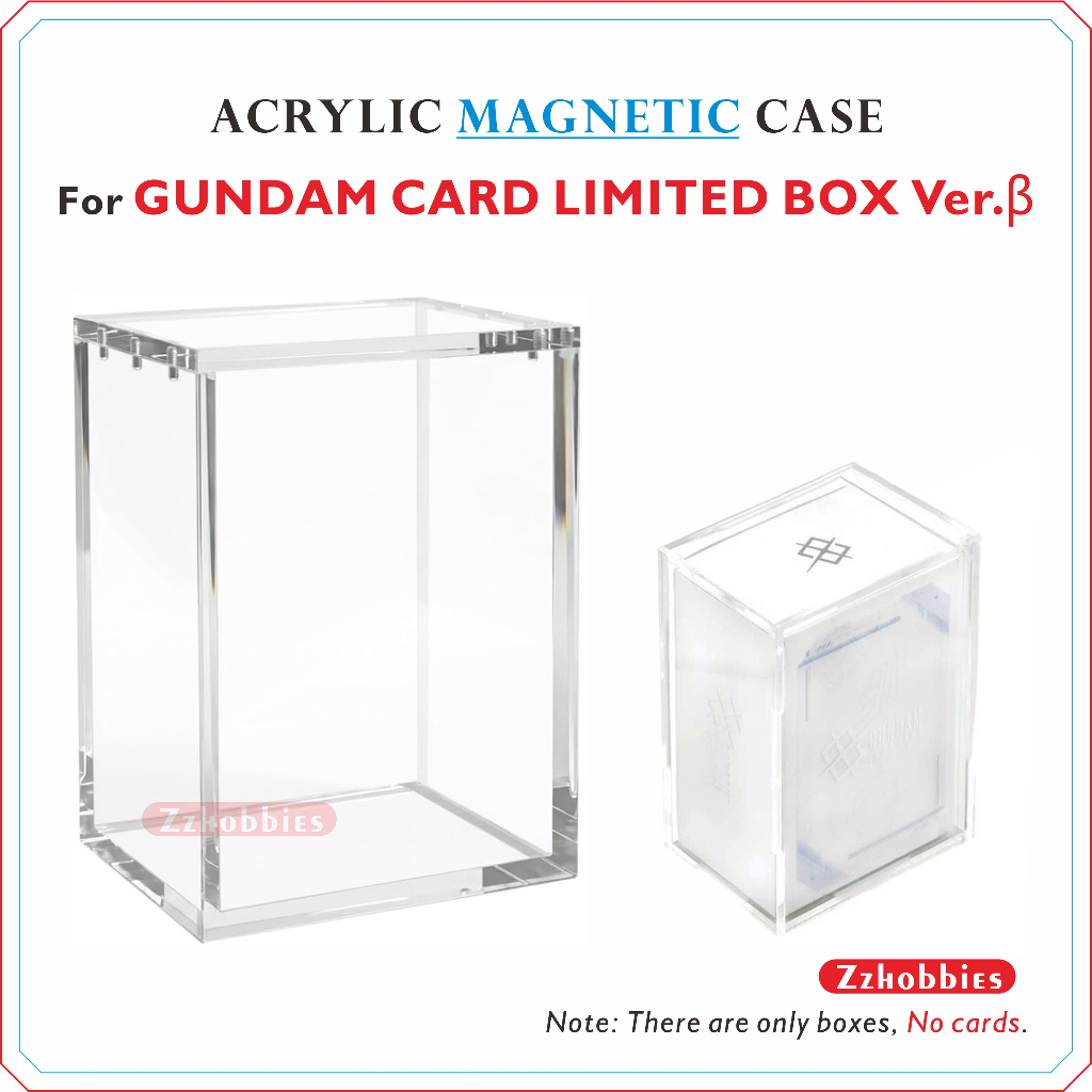 Acrylic Magnetic Display Case For GUNDAM CARD GAME LIMITED BOX Ver.β, Gundam TCG Limited Box Version B(Only Acrylic Case)