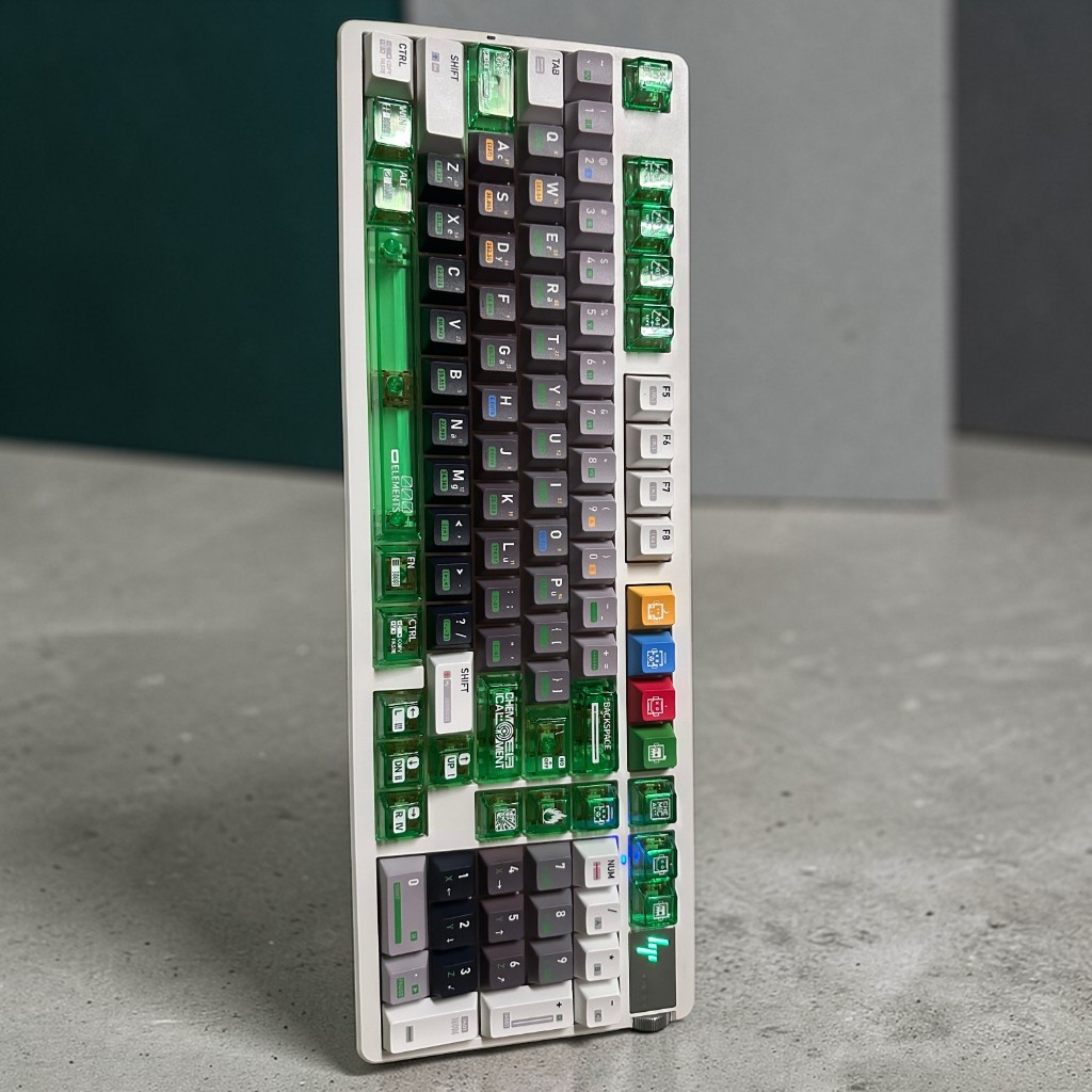 Hemical 003 Keycaps PC + PBT Frosted โปร่งแสงเข้ากันได้กับ Wooting & Rain75 Magnetic Switch คีย์บอร์ดเครื่องกล