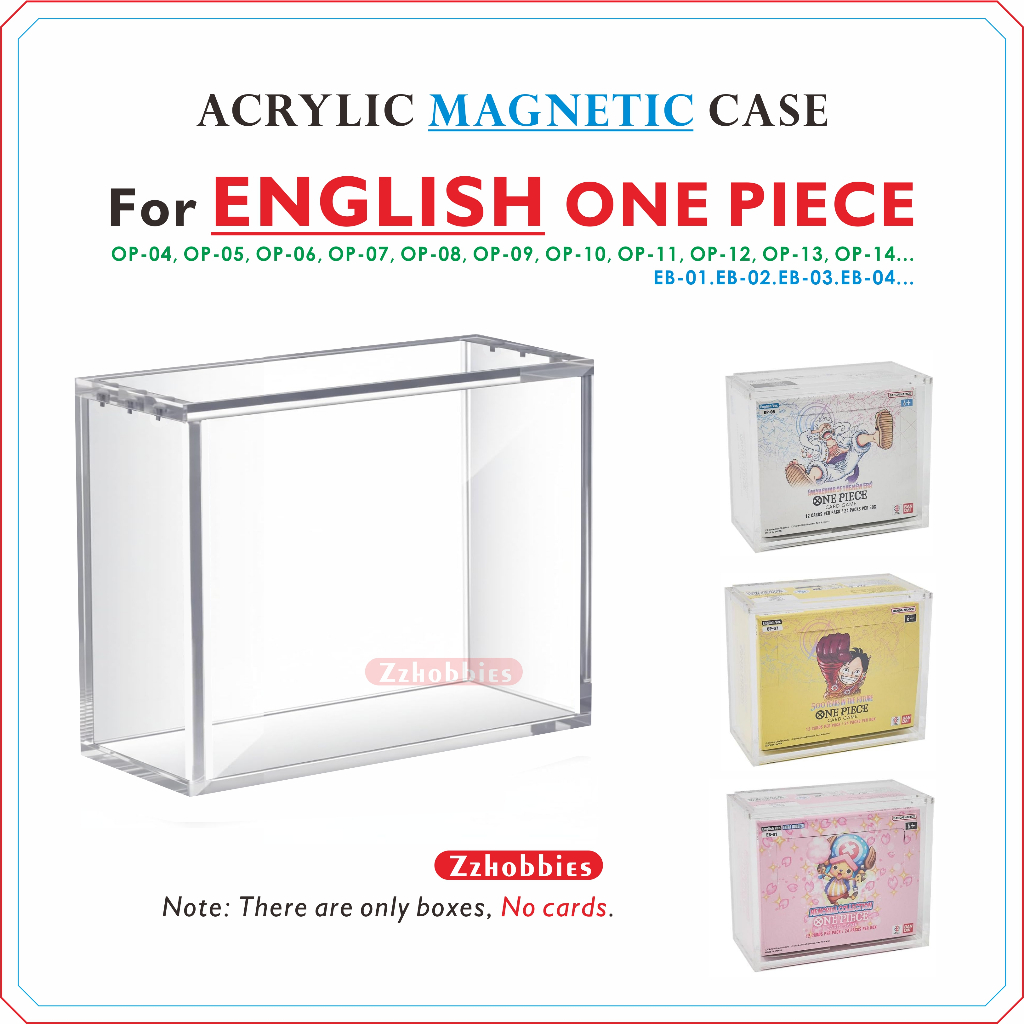 Acrylic Magnetic Display Case For ENGLISH One Piece(COMPATIBLE WITH: OP-4, OP-5, OP-6, OP-7.8.9.10.1