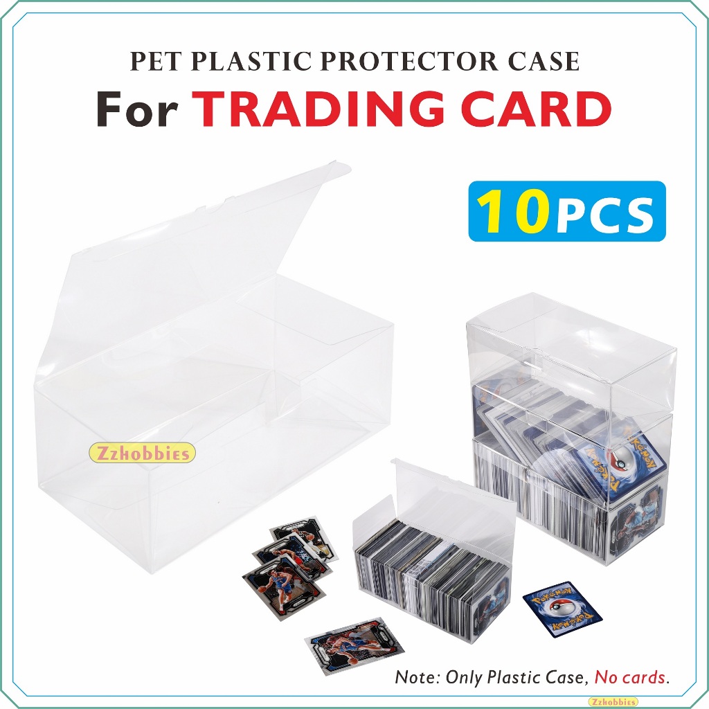 10/20 Pack Clear PET พลาสติกกล่องเก็บการ์ด Trading กล่องเก็บการ์ดสําหรับ TCG/Mtg/กีฬาการ์ดและคอลเลกชัน