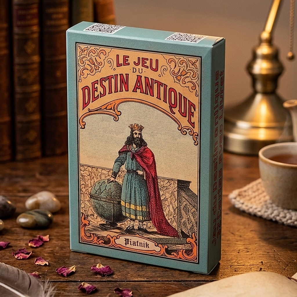 Vintage Antique Destiny Fortune Telling Cards, 32-Card Oracle Deck Le Jeu Du Destin Antiques, แบบดั้