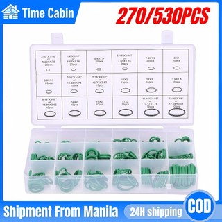 270/530Pcs Seal O-ring Repair Car Air Conditioning Rubber Sealant Box Set New