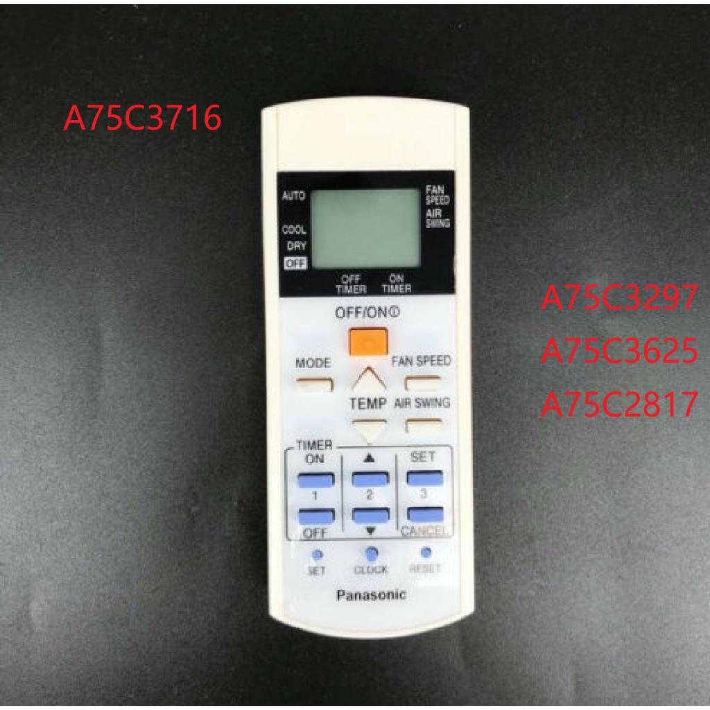 ใหม่ A75C3716 เปลี่ยนสําหรับ Panasonic AC รีโมทคอนโทรล A75C3297 A75C3625 A75C2817 เครื่องปรับอากาศ A/C ควบคุม Cool และความร้อน