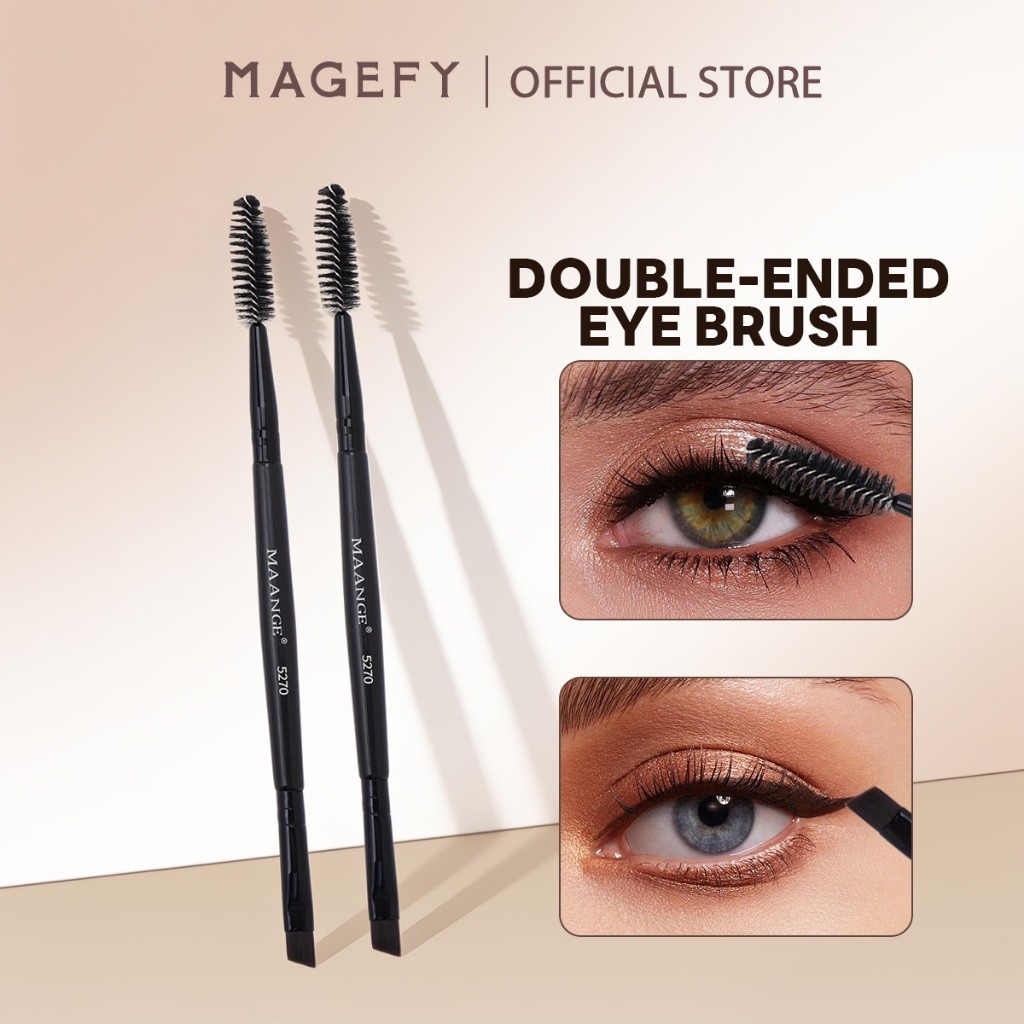 Maange แปรงเขียนคิ้ว แปรงแต่งหน้า สองหัว มัลติฟังก์ชั่น แปรงขนตา แปรงปัดคิ้ว 2 ชิ้น 5270