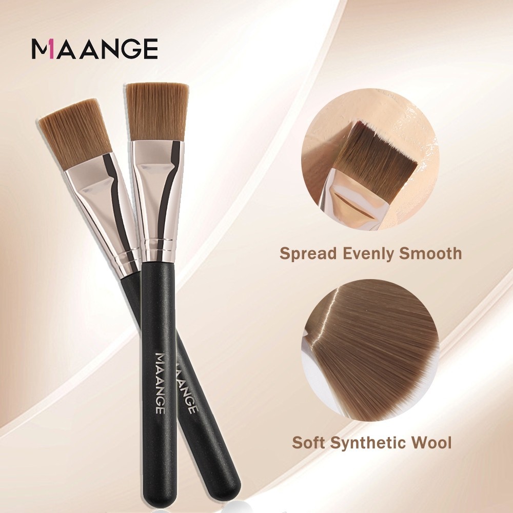 MAANGE มืออาชีพ แปรงรองพื้น แปรงมาสก์หน้า อเนกประสงค์ สีดํา 51230