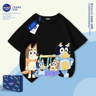 【จัดส่งจากกรุงเทพฯ】เสื้อยืดเด็กแขนสั้นคอตตอนระบายอากาศ ลายคร…