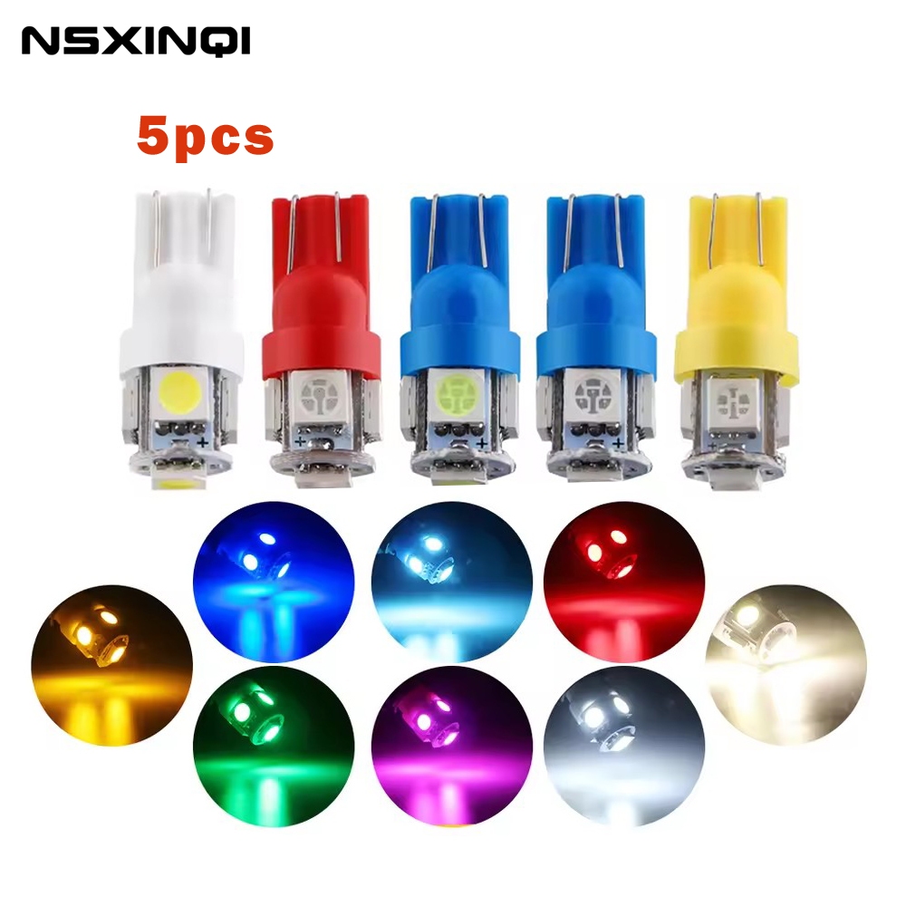 5pcs Led รถ Lampada Light T10 Super White 194 168 w5w T10 Led ที่จอดรถหลอดไฟ Auto Wedge Clearance โค