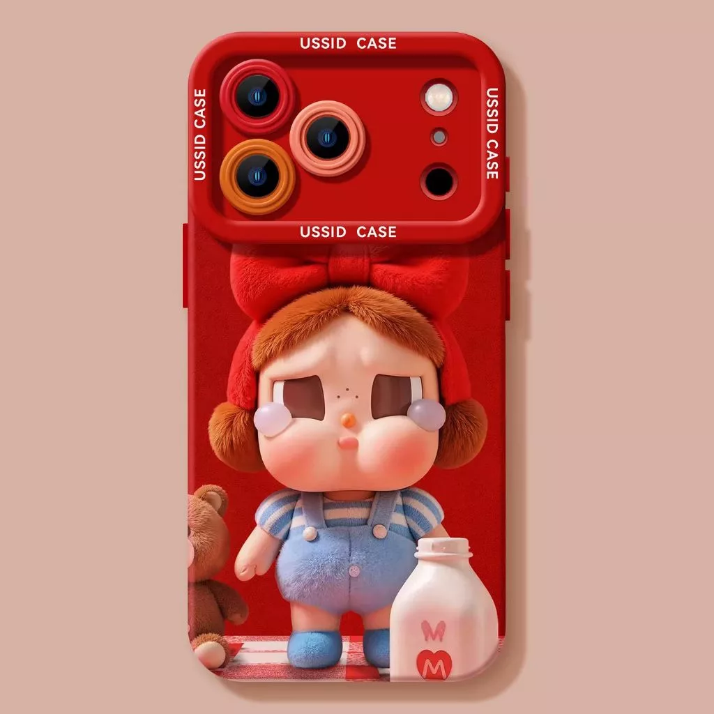 [รูปแบบใหม่เด็กร้องไห้น่ารัก] เคสโทรศัพท์ ไอโฟน สีแดง 17โปรแม็กซ์16/15 กันกระแทก 14/13 หญิง 12/11 เชือกเส้นเล็ก thumbnail 6