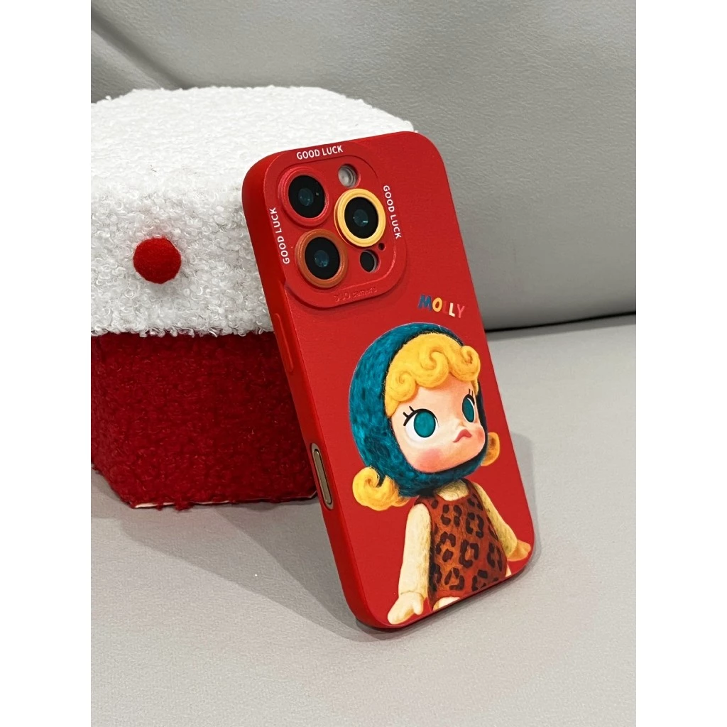 [รูปแบบใหม่เด็กร้องไห้น่ารัก] เคสโทรศัพท์ ไอโฟน สีแดง 17โปรแม็กซ์16/15 กันกระแทก 14/13 หญิง 12/11 เชือกเส้นเล็ก thumbnail 7