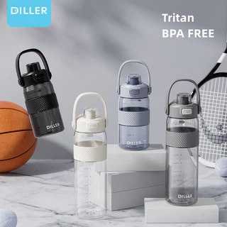 Diller ขวดน้ํา Tritan ขนาดใหญ่ Spout ฝาปิดยก BPA-Free สําหรับดื่ม 580/980ml D2610