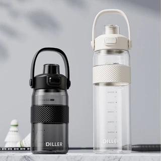 Diller ขวดน้ํา Tritan ขนาดใหญ่ Spout ฝาปิดยก BPA-Free สําหรับดื่ม 580/980ml D2610