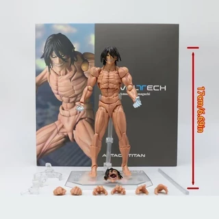 16 ซม.กล่อง Kaiyodo Eren Amazing Yamaguchi Attack on Titan Armored Titan Action Figure Eren Jaeger หญิง Titan อะนิเมะ Figurine Ko รุ่น PVC รูปปั้นคอลเลกชันของเล่นของขวัญ
