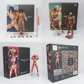 16 ซม.กล่อง Kaiyodo Eren Amazing Yamaguchi Attack on Titan Armored Titan Action Figure Eren Jaeger หญิง Titan อะนิเมะ Figurine Ko รุ่น PVC รูปปั้นคอลเลกชันของเล่นของขวัญ