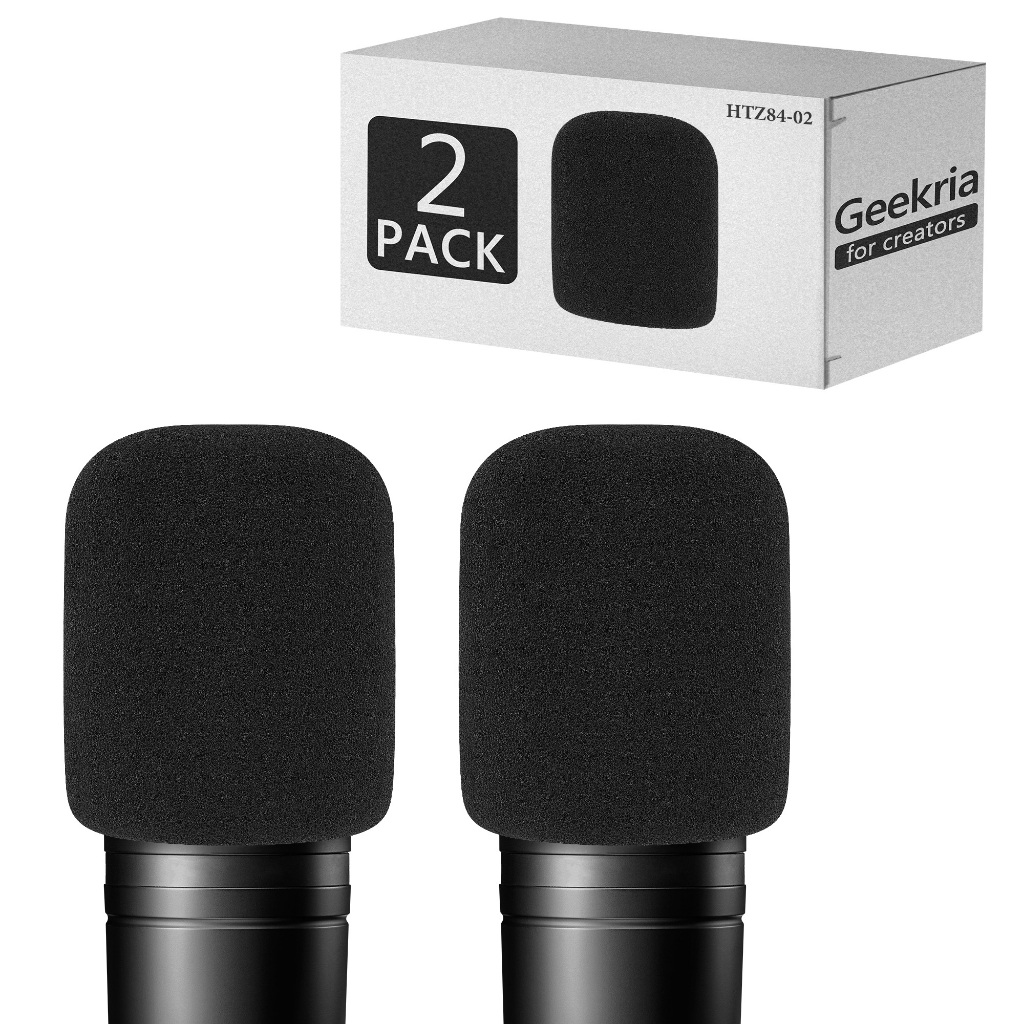 Geekria Foam Windscreen เข้ากันได้กับ Audio-Technica ATH AT2020, AT2020USB, AT2035, AT2050, Mic Spon