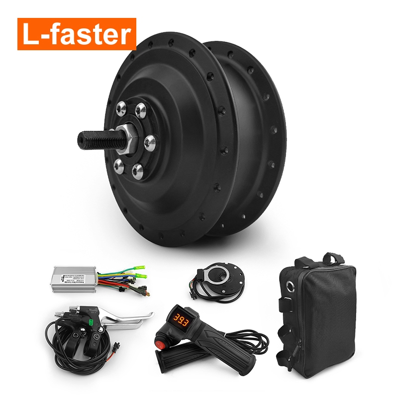 36 หลุม 350W ไฟฟ้า Bicke ขี่จักรยานล้อหน้าBrushless Gear Hub Motor Conversion Kit พร้อมคันเร่ง