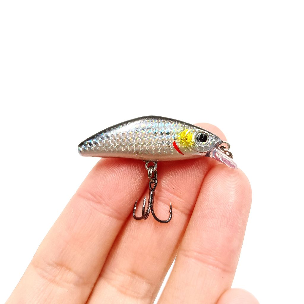 DUODUOYU เหยื่อล่อปลาน้ำจืดแบบ-mini sinking minnow ขนาด 2.4 กรัม 4 ซม. เหมาะสำหรับตกปลาชนิด jig wobblers crankbait