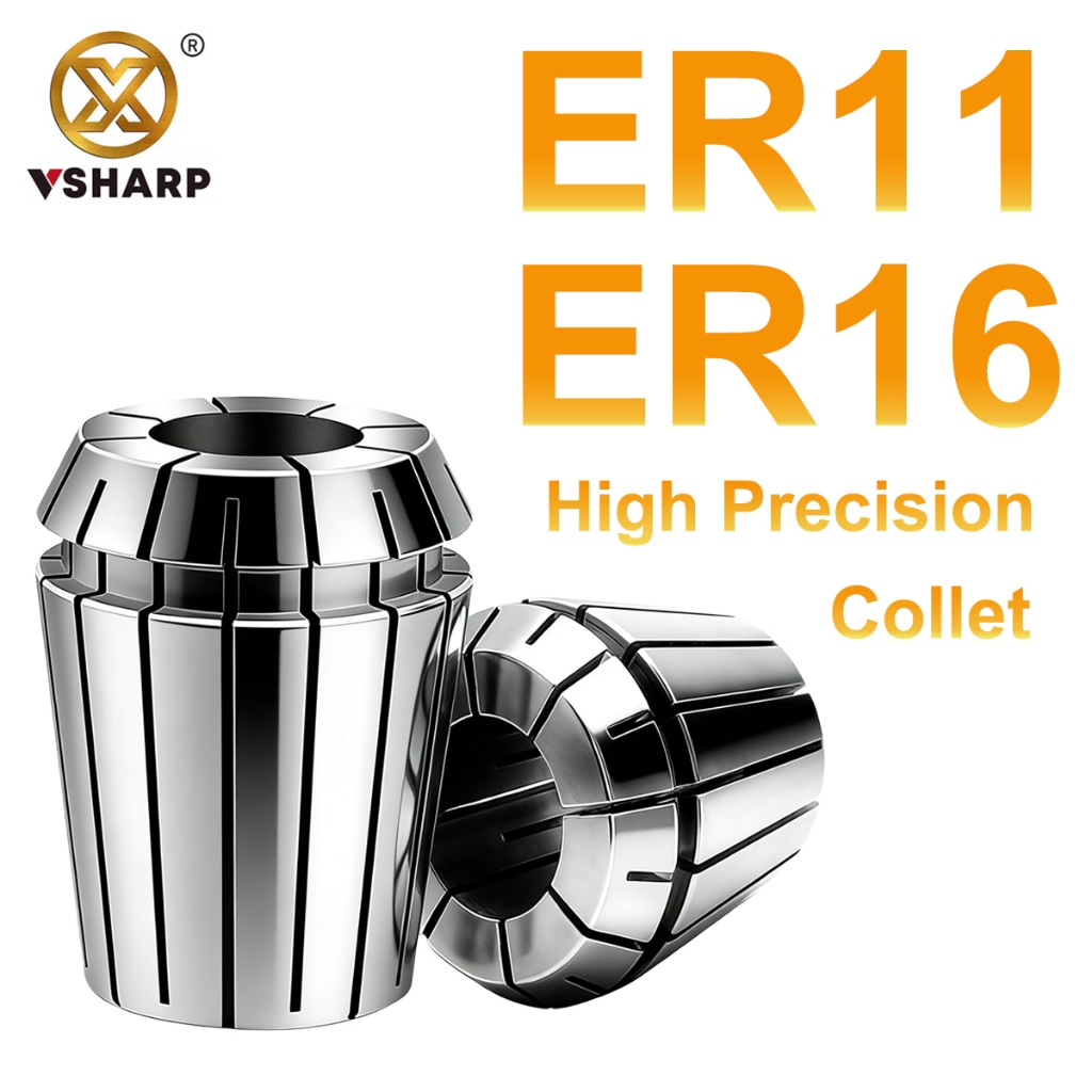 หัวจับคอลเล็ต CNC ER11 ER16 HRC40 3 มม.-10 มม. แบบยืดหยุ่น สําหรับเครื่องแกะสลัก CNC