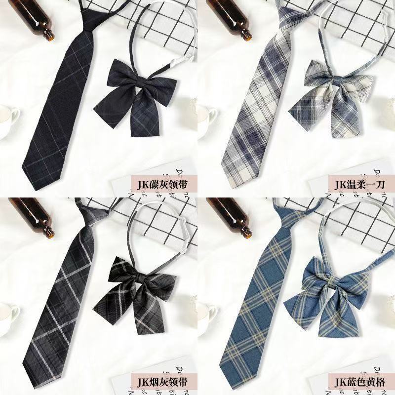 2 ชิ้น No-Tie JK Bow Collar Blouse สไตล์ญี่ปุ่นวิชาการเสื้อเชิ้ตสีขาวและชุดโบว์ที่ถอดออกได้สําหรับผู้หญิง